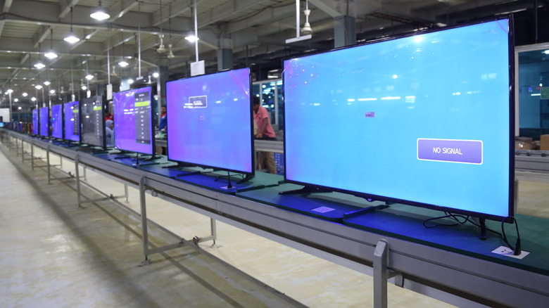 row of lcd screens