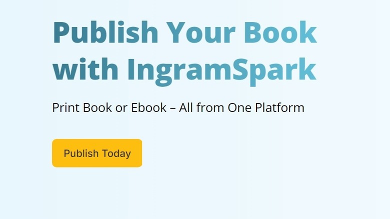 Screenshot of IngramSpark home page