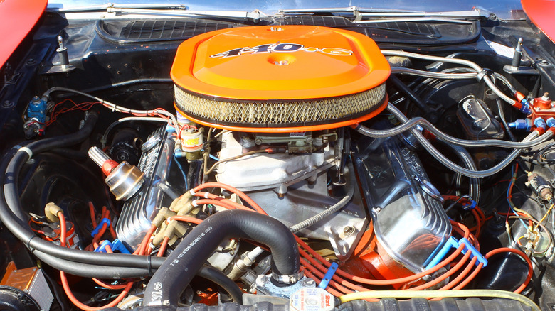 Mopar 440 Six Pack V8 in engine bay