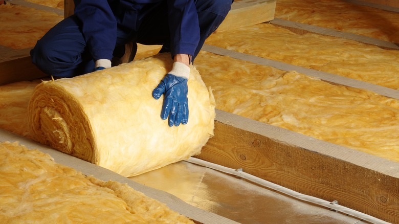 worker with insulation