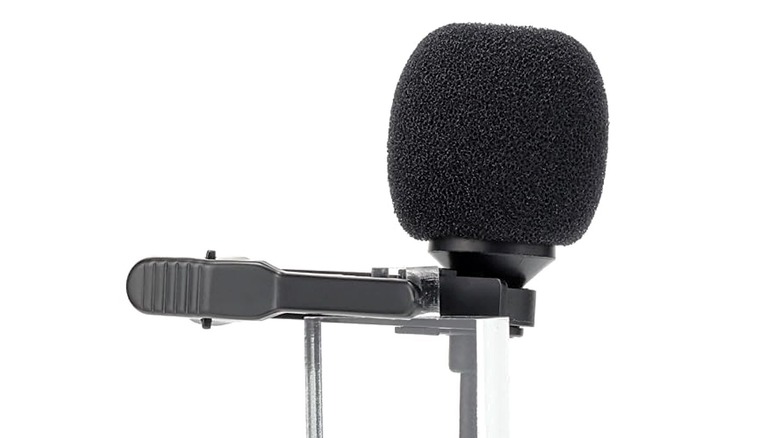 A Shure CVL Centraverse Lavalier Microphone with take it easy clip.