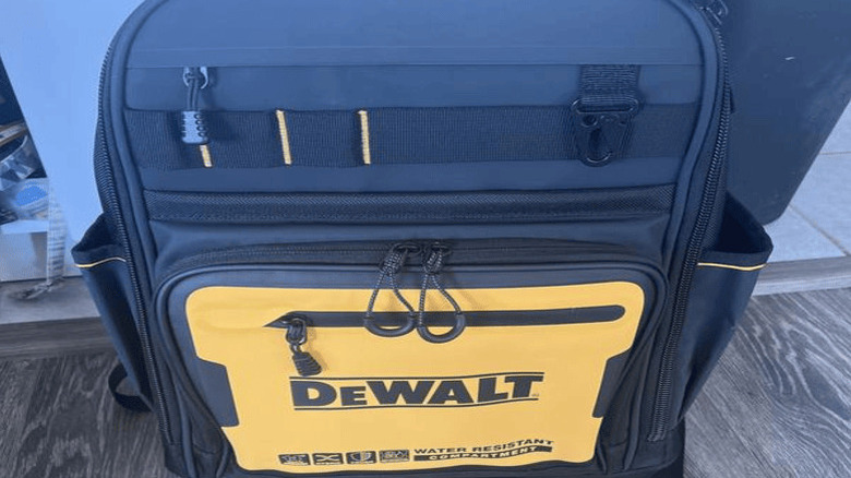 A black and yellow DeWalt Pro Tool Backpack (DWST560102)