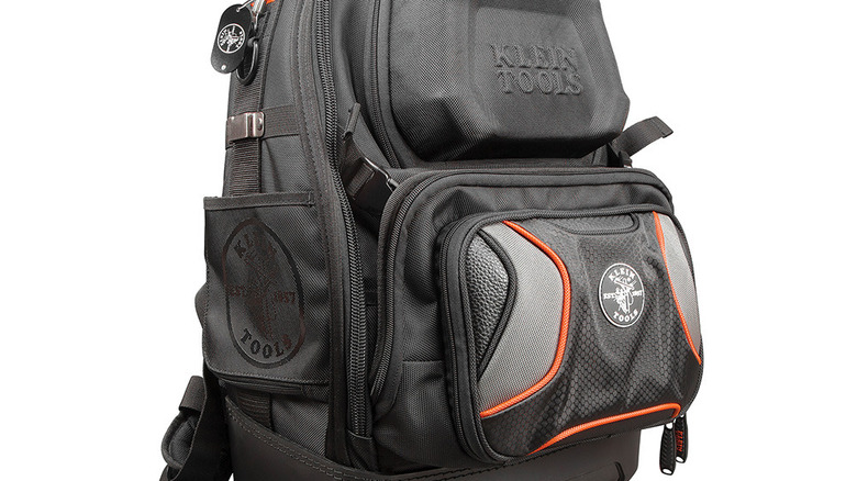 A black Klein Tradesman Pro™ Tools Backpack 55485