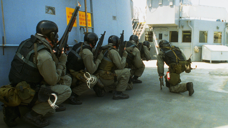 SEAL team boarding training