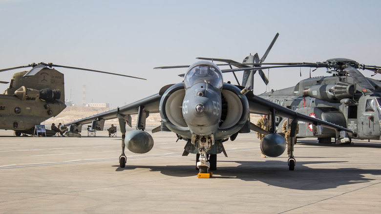 Harrier jump jet on the ground