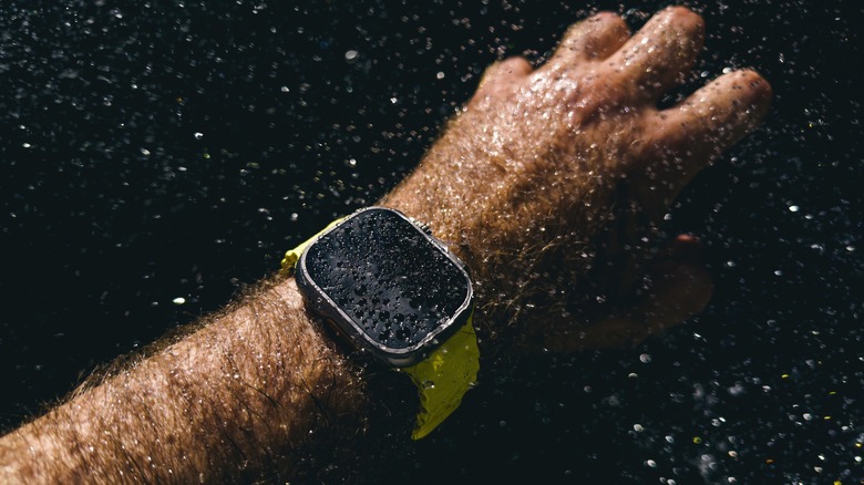 Apple Watch Ultra in water