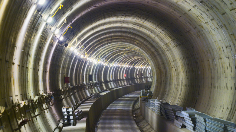 Undergound train tunnel