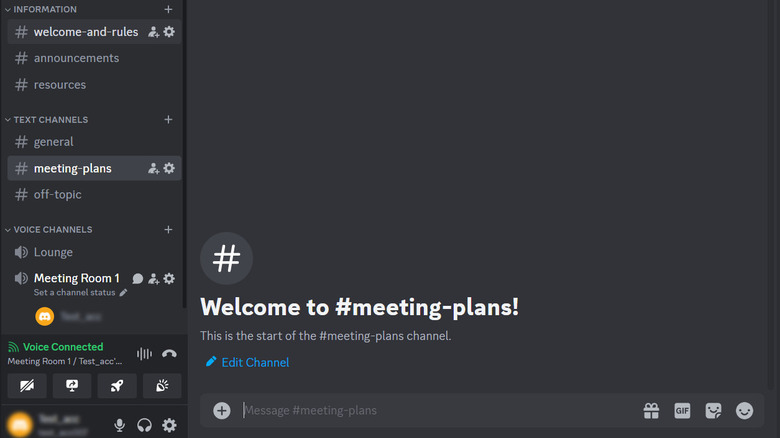 Discord server channels