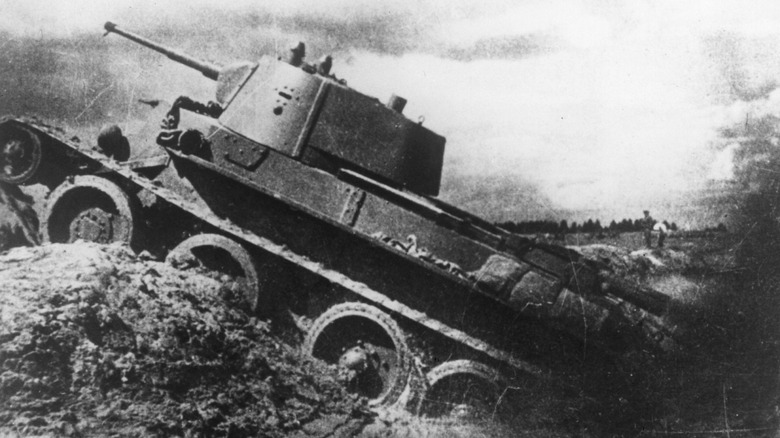 BT-7 Cruiser Tank in action