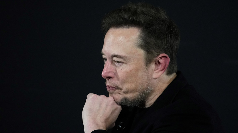 Elon Musk posing at event