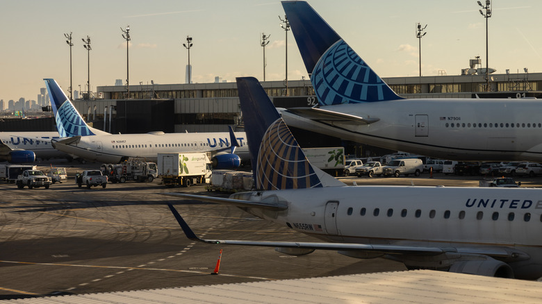 Planes at an airport