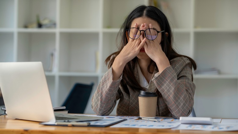 woman frustrated at work