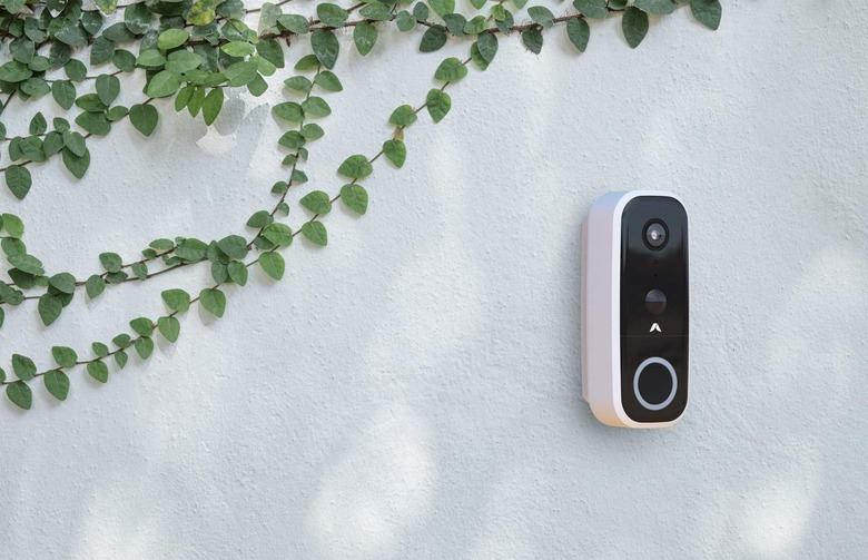 Abode Wireless Video Doorbell mounted