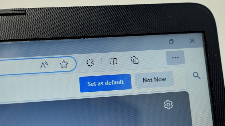 Set as Default button on web browser