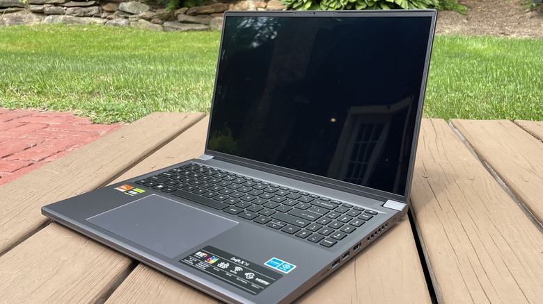 Acer Swift X 16 (SFX16-61G) on a deck