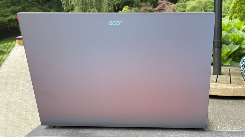 Acer Swift X 16 (SFX16-61G) Lid open on a table