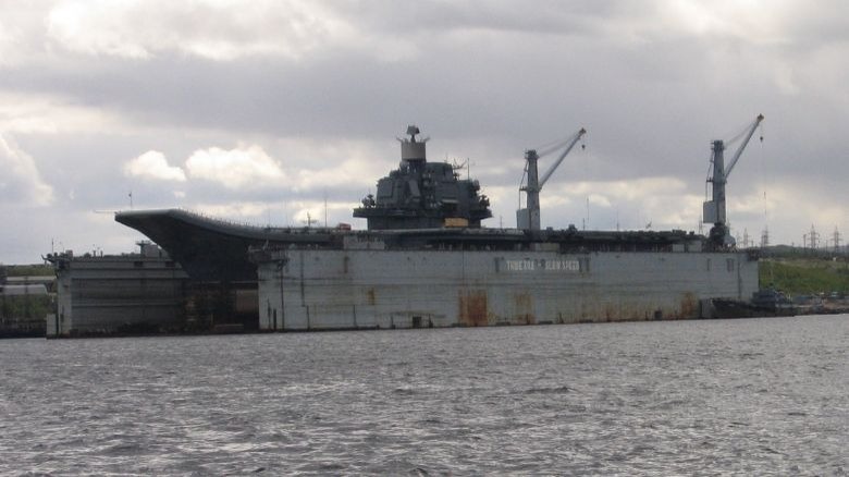 Admiral Kuznetsov in dock