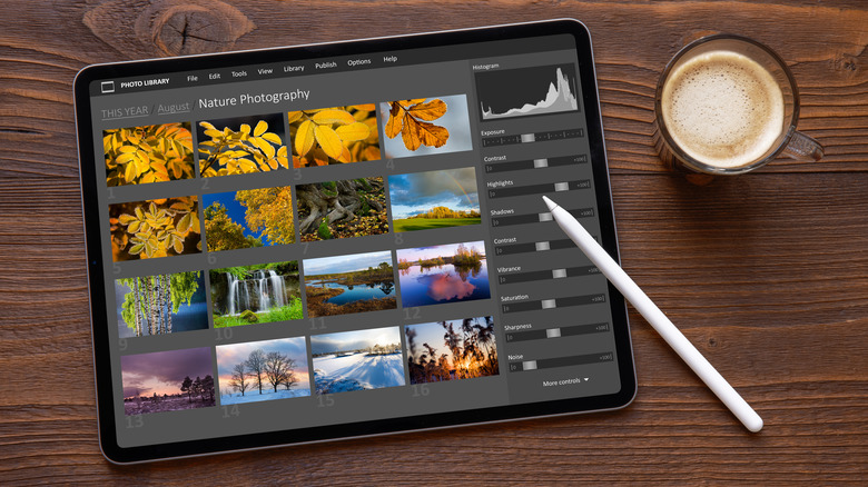 photo software on tablet