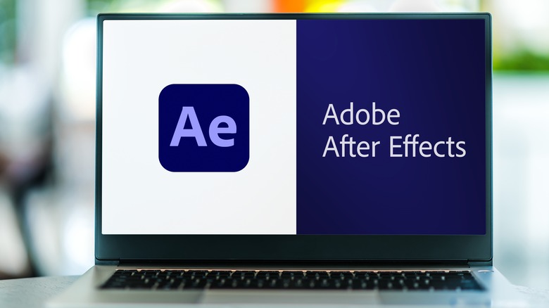 Adobe After Effects laptop