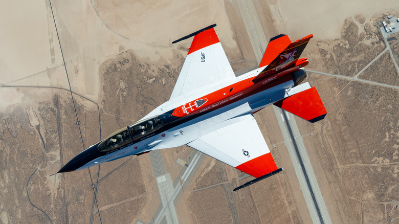 X-62 over Edward Air Force Base.