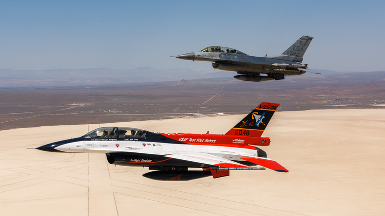 X-62 VISTA and manned F-16