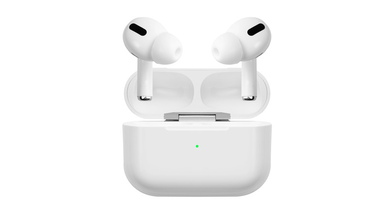 AirPods on white background