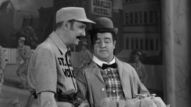 Abbot and costello in the who's on first skit