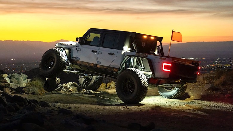 Jeep with rock lights