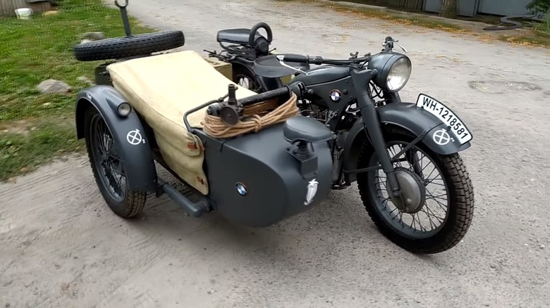 A BMW R12 With Sidecar For WWII Infantry