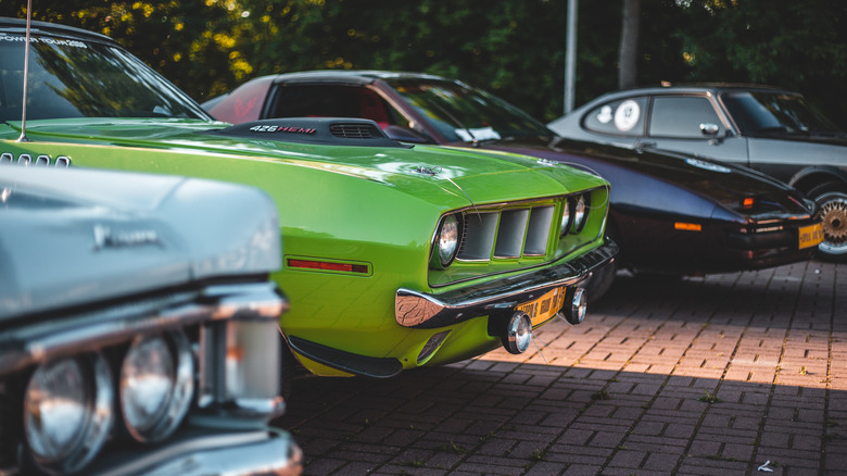 Green 1971 HEMI Cuda convertible 