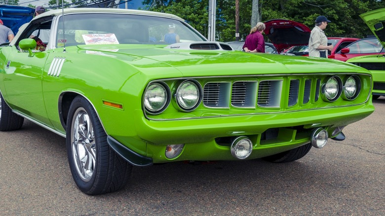 bright green 1971 Plymouth Barracuda