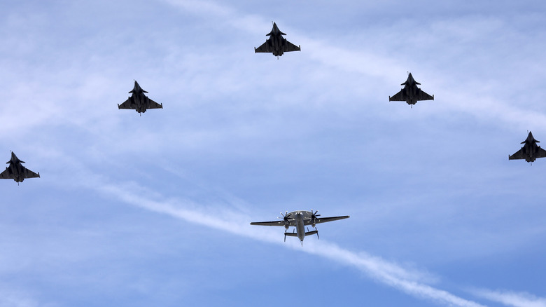 Squadron of French planes