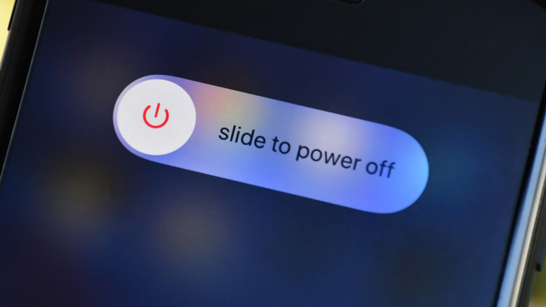 iPhone slide to power off