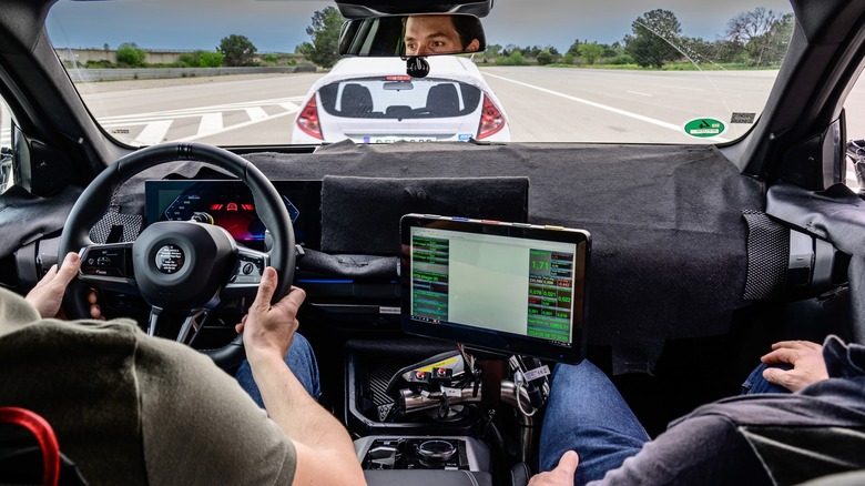 BMW X3 test vehicle interior