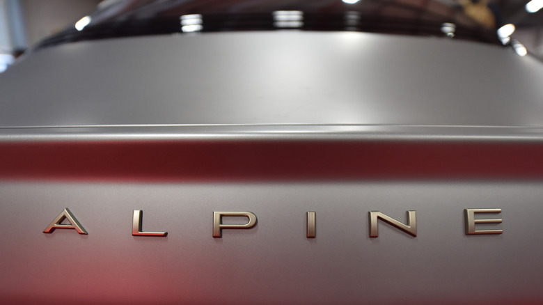 alpine rear badge