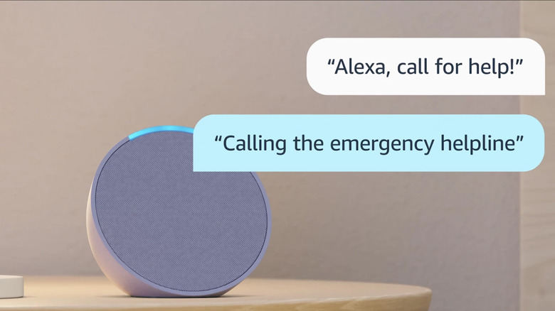 echo with Alexa Emergency Assist prompts