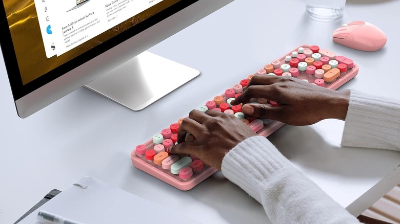 mofii pink wireless keyboard