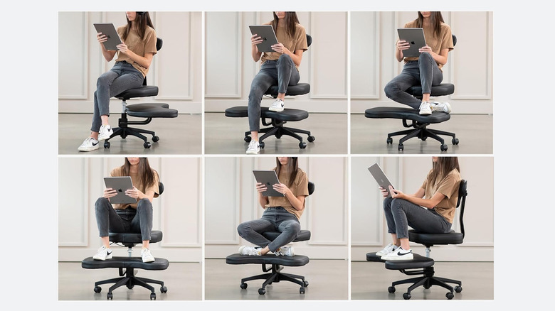 vivo cross legged ergonomic chair