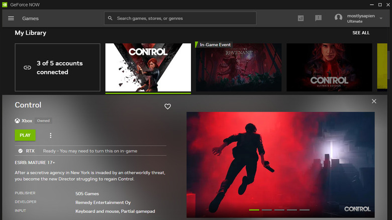 Nvidia GeForce Now on Windows