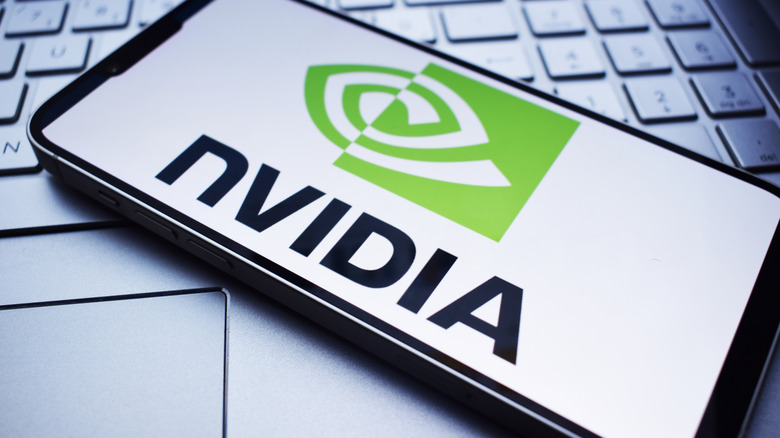 NVIDIA logo on smartphone