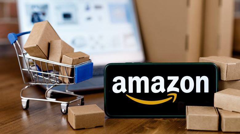 Amazon cart and logo model