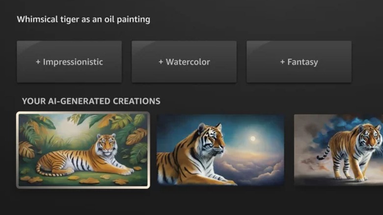 AI Art tiger on Fire TV