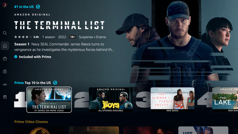 Top 10 carousel Prime Video UI