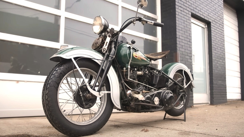 1936 Knucklehead Harley-Davidson that Wolfe sold at auction