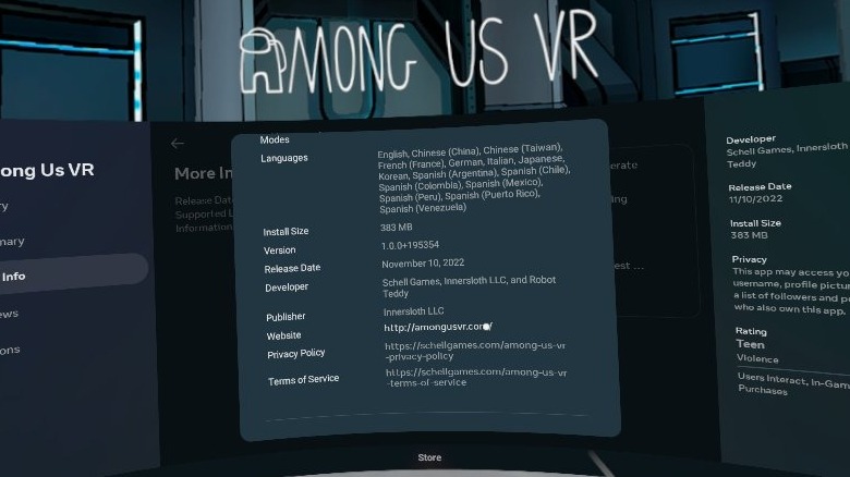 Among Us VR Details