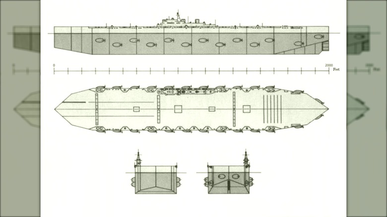 Cross-section schematic Project Habakkuk