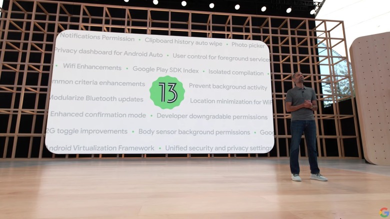 Android 13 presentation at Google I/O