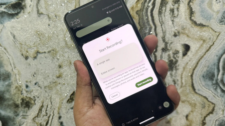Single app screen recording on Android 15 beta 2