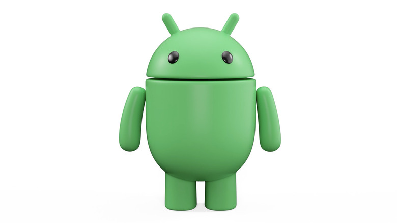 Android bugdroid character showcasing a new 3D look