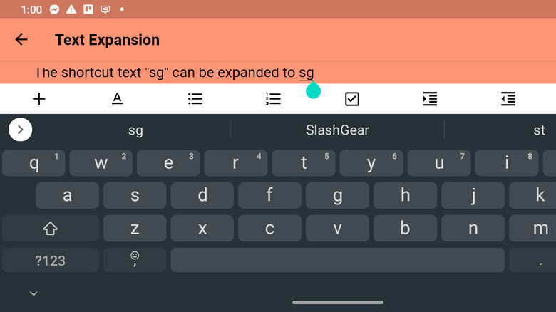 Text expansion shortcuts in personal dictionary